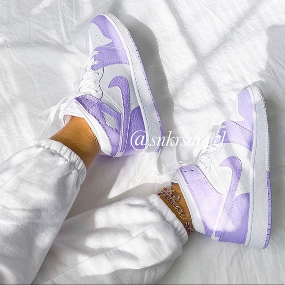 Custom Air Force 1 Mid Nike Lilac Color - Picture 3 of 3